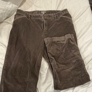 brown velvet pants